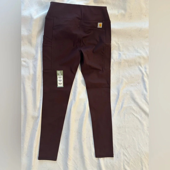 NWT Women’s Carhartt Reddish-Brown High-Waisted Leggings - Picture 2 of 5